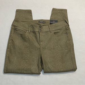 Torrid Denim Snake Skin Reptile Print Brown Jeggings, Plus Size 20R, New NWT